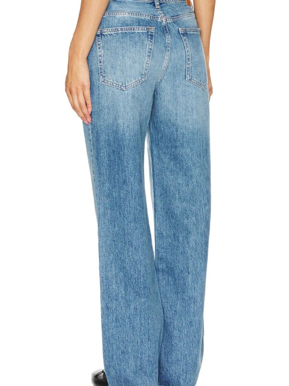 NEW ANINE BING Gavin Long Jeans Atlantic Blue 30 - Picture 3 of 3